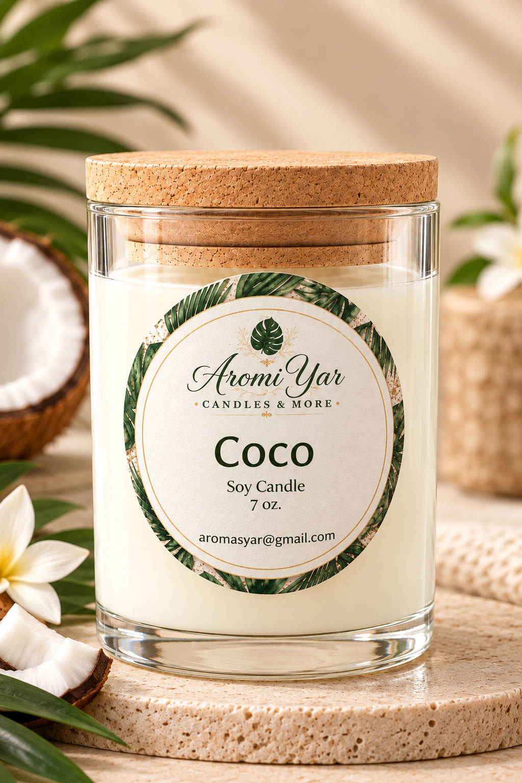 COCO – VELA ARTESANAL (7 oz)