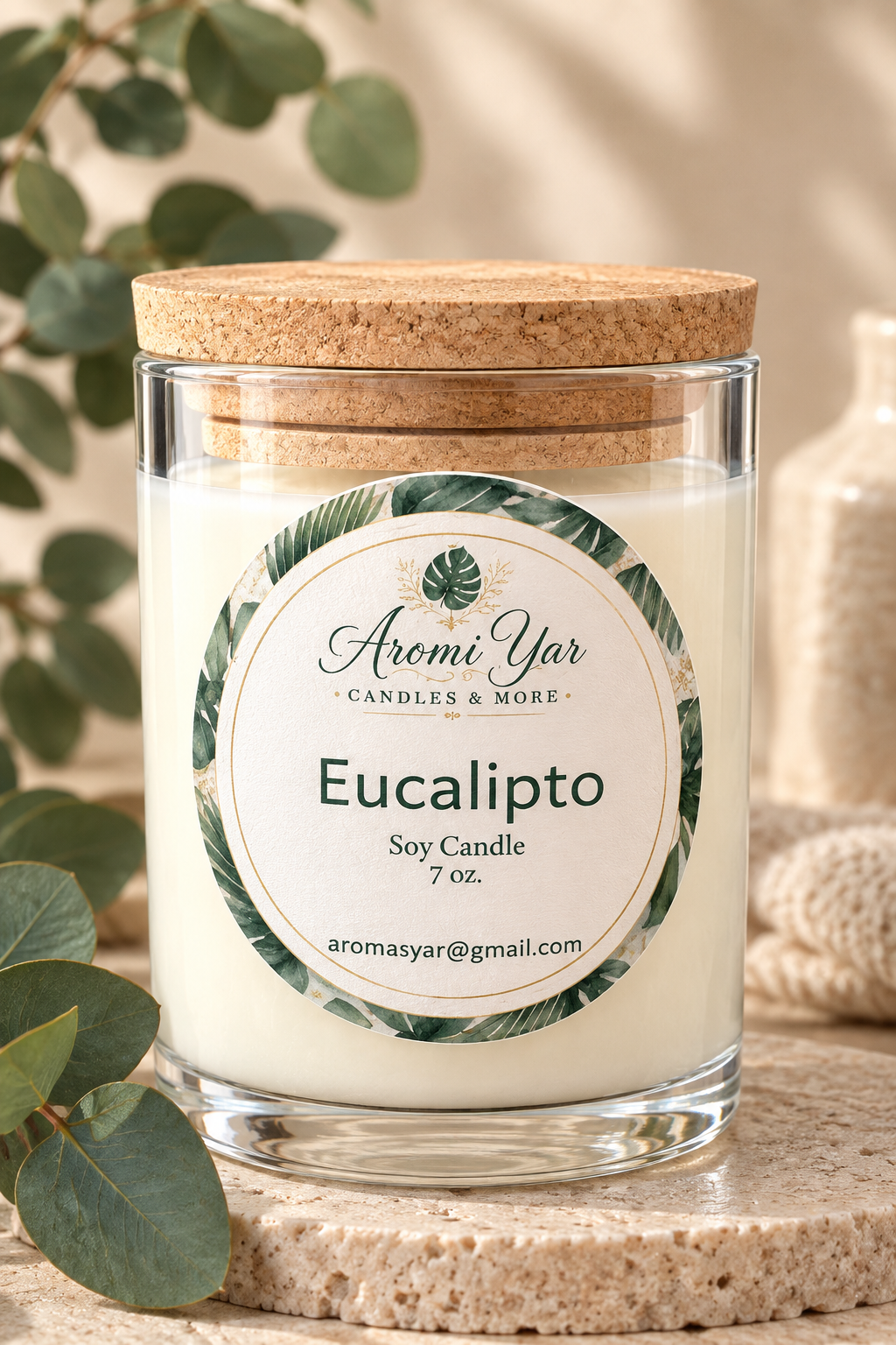 EUCALIPTO – VELA ARTESANAL (7 oz)